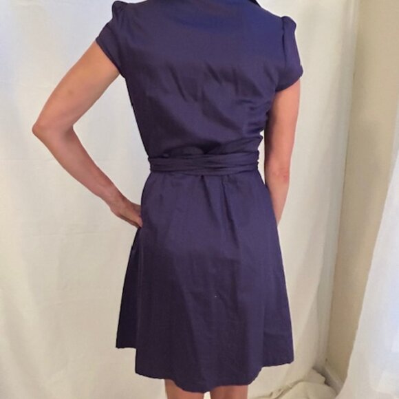 Ann Taylor Belted Dress, Size Small, Purple - Picture 3 of 3